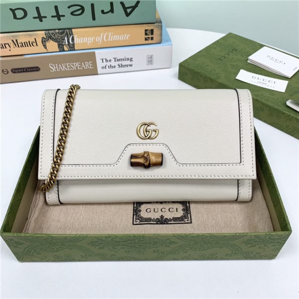 Gucci Diana Chain Wallet With Bamboo (Varied Colors) - Image 46