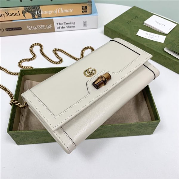 Gucci Diana Chain Wallet With Bamboo (Varied Colors) - Image 47