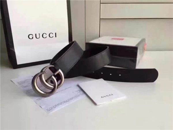 Gucci Leather Belt Replica with Double G Buckle (Varied Colors) - Image 11