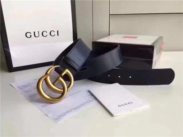 Gucci Leather Belt Replica with Double G Buckle (Varied Colors) - Image 20