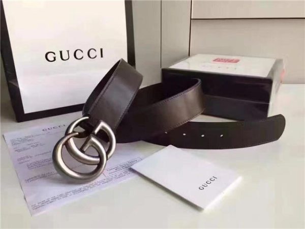 Gucci Leather Belt Replica with Double G Buckle (Varied Colors) - Image 38