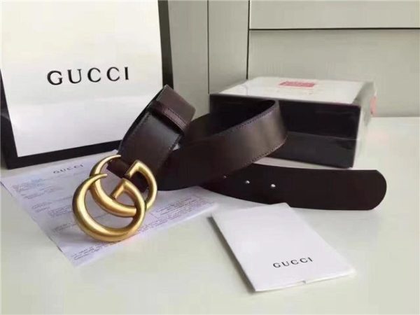 Gucci Leather Belt Replica with Double G Buckle (Varied Colors) - Image 47