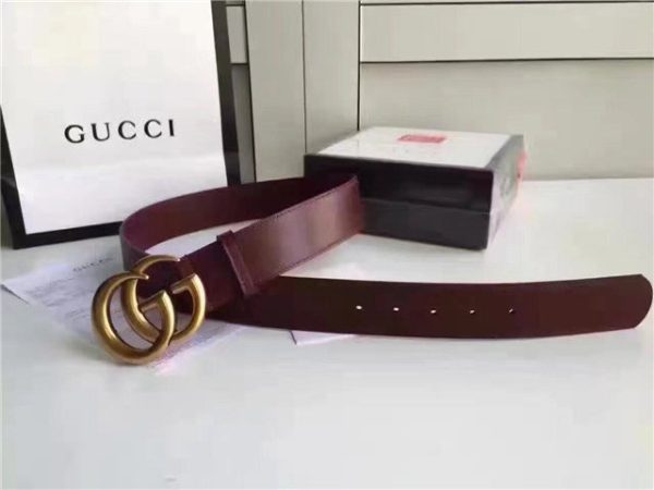 Gucci Leather Belt Replica with Double G Buckle (Varied Colors) - Image 56