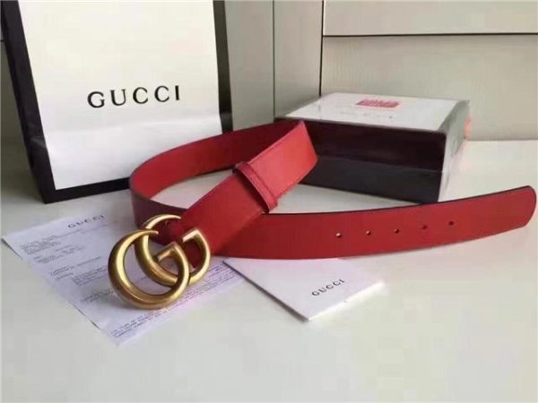 Gucci Leather Belt Replica with Double G Buckle (Varied Colors) - Image 74