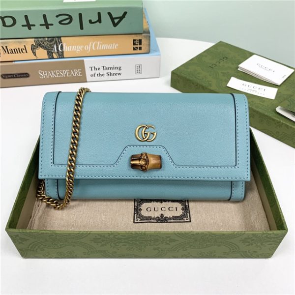 Gucci Diana Chain Wallet With Bamboo (Varied Colors) - Image 11