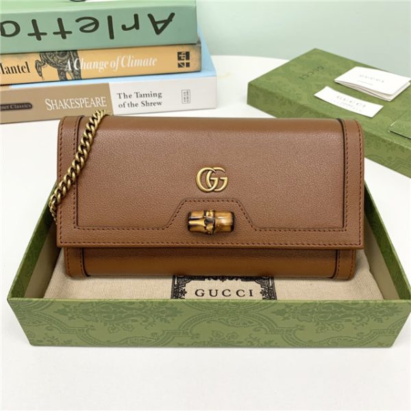 Gucci Diana Chain Wallet With Bamboo (Varied Colors) - Image 19