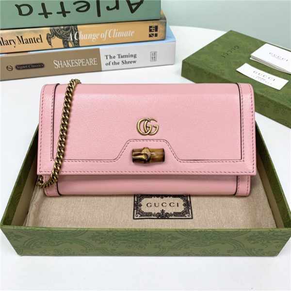 Gucci Diana Chain Wallet With Bamboo (Varied Colors) - Image 37