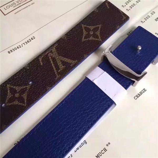 Louis Vuitton Initiales 30mm Reversible Belt (Blue) - Image 5