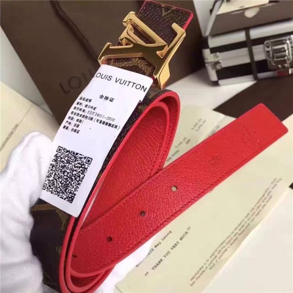 Louis Vuitton Initiales 30mm Reversible Belt (Red) - Image 2