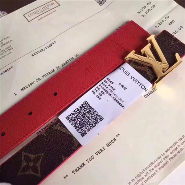 Louis Vuitton Initiales 30mm Reversible Belt (Red) - Image 5