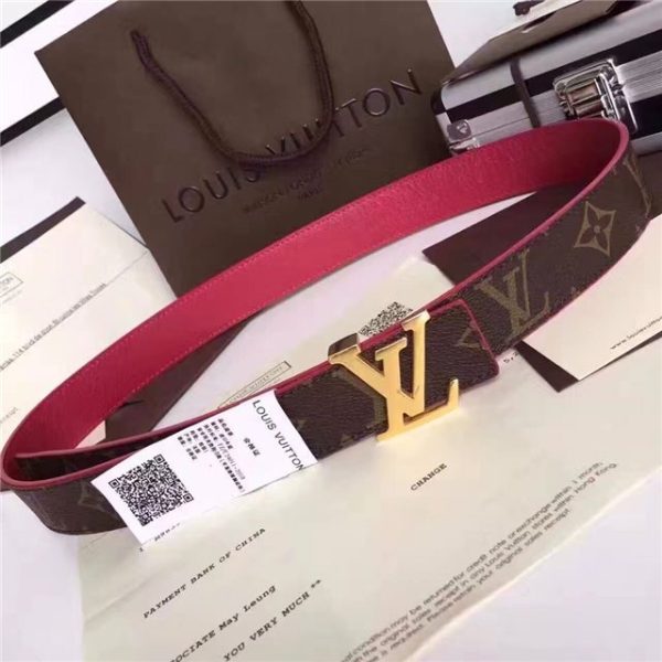 Louis Vuitton Initiales 30mm Reversible Belt Replica (Fuchsia) - Image 2