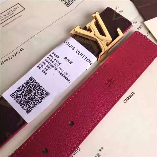 Louis Vuitton Initiales 30mm Reversible Belt Replica (Fuchsia) - Image 4