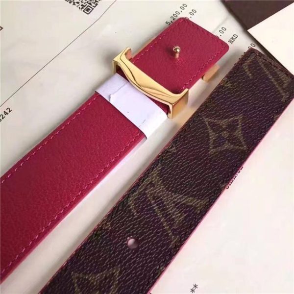 Louis Vuitton Initiales 30mm Reversible Belt Replica (Fuchsia) - Image 5