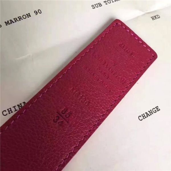 Louis Vuitton Initiales 30mm Reversible Belt Replica (Fuchsia) - Image 6