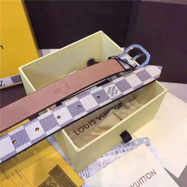 Louis Vuitton Mini 25mm Damier Azur Replica Belt - Image 5