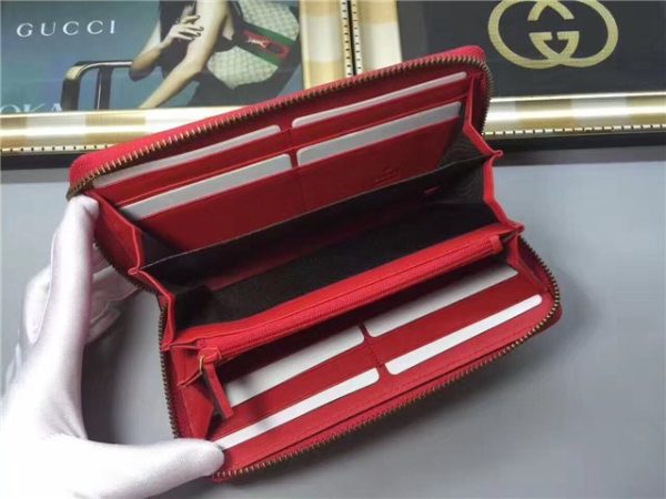 Gucci GG Supreme Zip Around Wallet With Cherries - Image 7