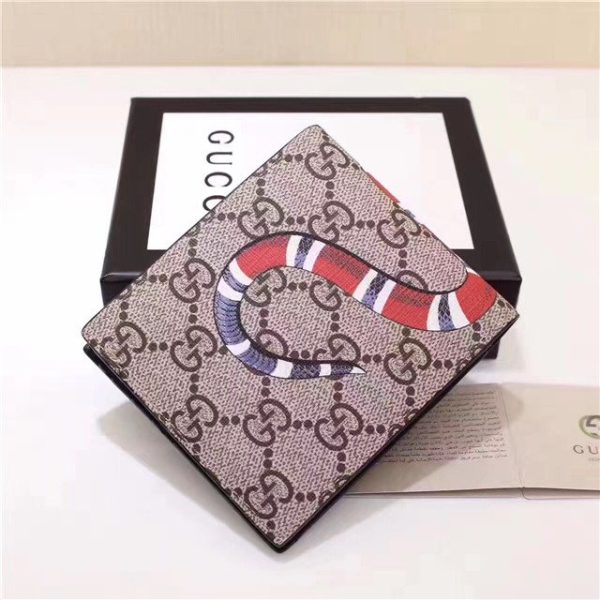 Gucci Snake Print GG Supreme Wallet - Image 2