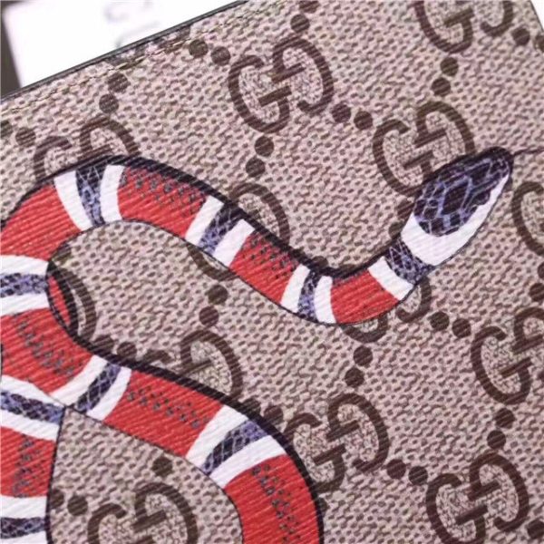 Gucci Snake Print GG Supreme Wallet - Image 3