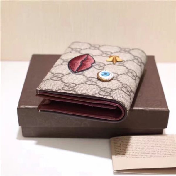 Gucci Card Case With Embroidered Face Red - Image 2