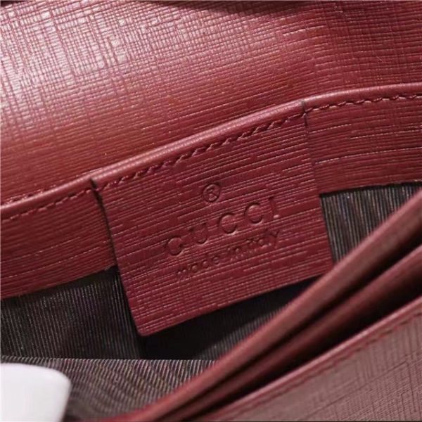 Gucci Card Case With Embroidered Face Red - Image 6