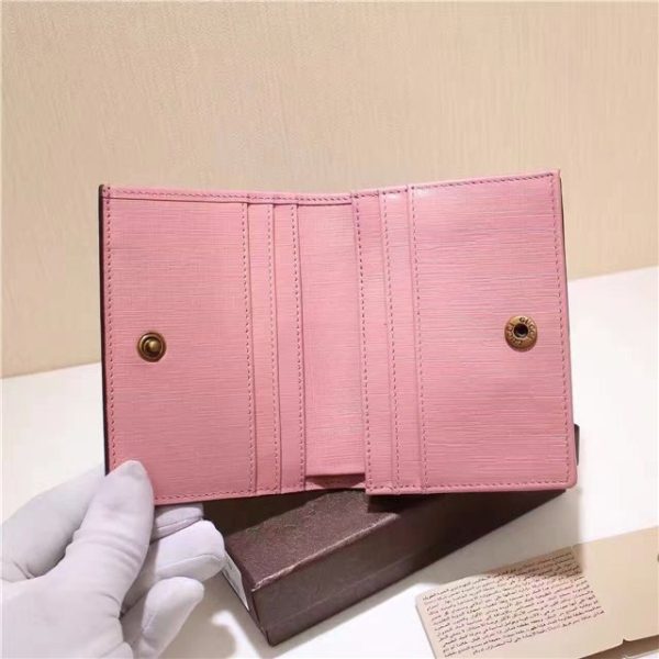 Gucci Card Case With Embroidered Face Pink - Image 4