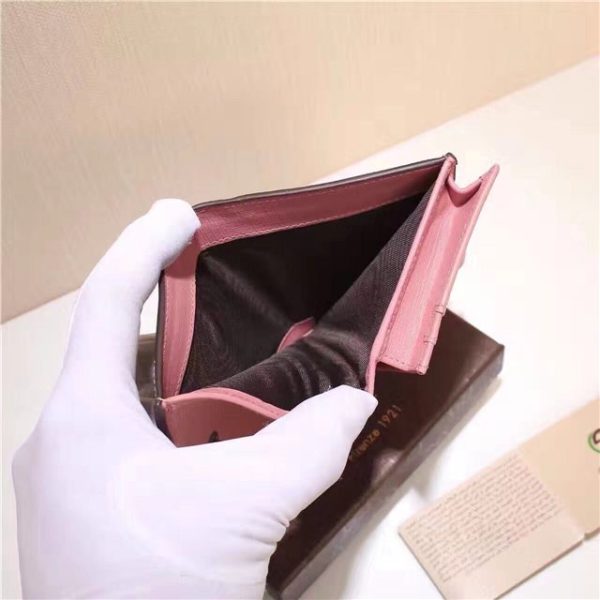 Gucci Card Case With Embroidered Face Pink - Image 5