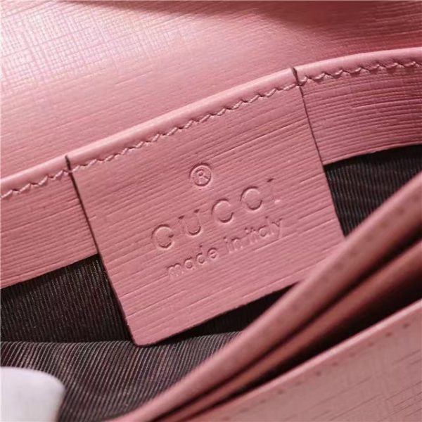 Gucci Card Case With Embroidered Face Pink - Image 6