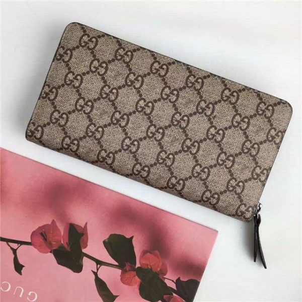 Gucci GG Supreme Zip Around Wallet Snake Print - Image 3