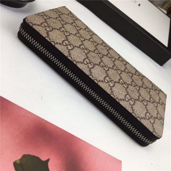 Gucci GG Supreme Zip Around Wallet Tiger Print - Image 4