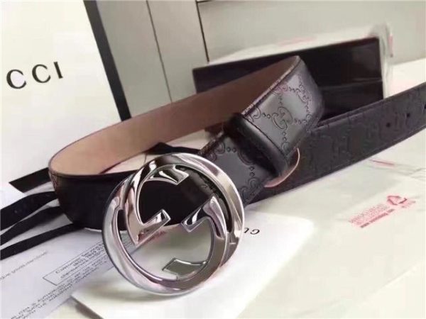Gucci GG Signature Leather Replica Belt (Varied Colors) - Image 2
