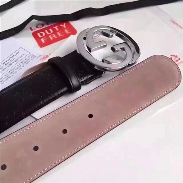 Gucci GG Signature Leather Replica Belt (Varied Colors) - Image 5