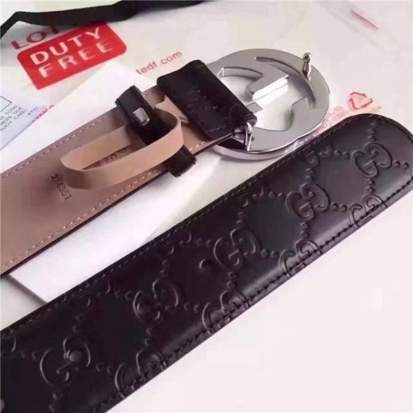 Gucci GG Signature Leather Replica Belt (Varied Colors) - Image 6