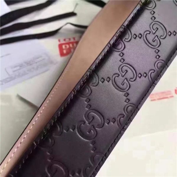 Gucci GG Signature Leather Replica Belt (Varied Colors) - Image 8