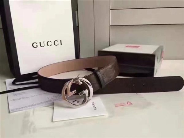Gucci GG Signature Leather Replica Belt (Varied Colors) - Image 10