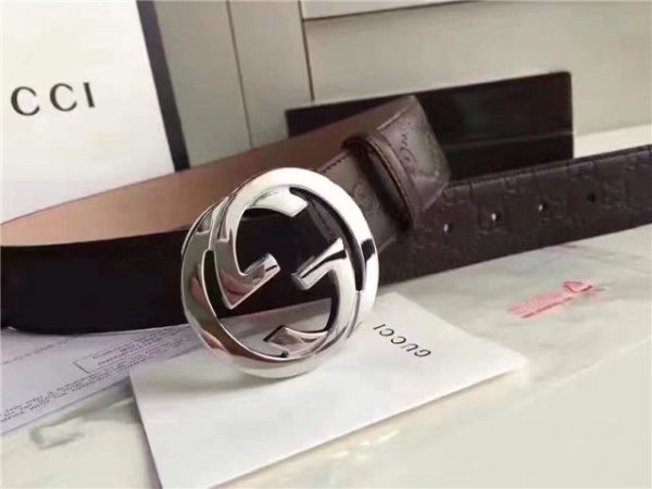 Gucci GG Signature Leather Replica Belt (Varied Colors) - Image 11
