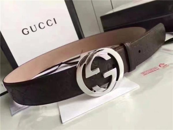 Gucci GG Signature Leather Replica Belt (Varied Colors) - Image 12