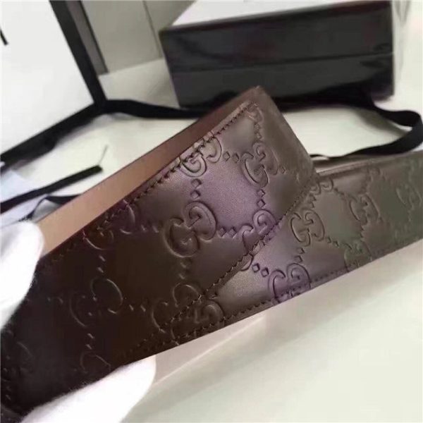 Gucci GG Signature Leather Replica Belt (Varied Colors) - Image 16