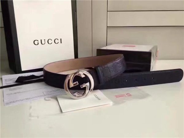 Gucci GG Signature Leather Replica Belt (Varied Colors) - Image 19