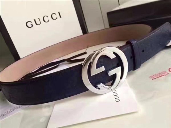 Gucci GG Signature Leather Replica Belt (Varied Colors) - Image 21