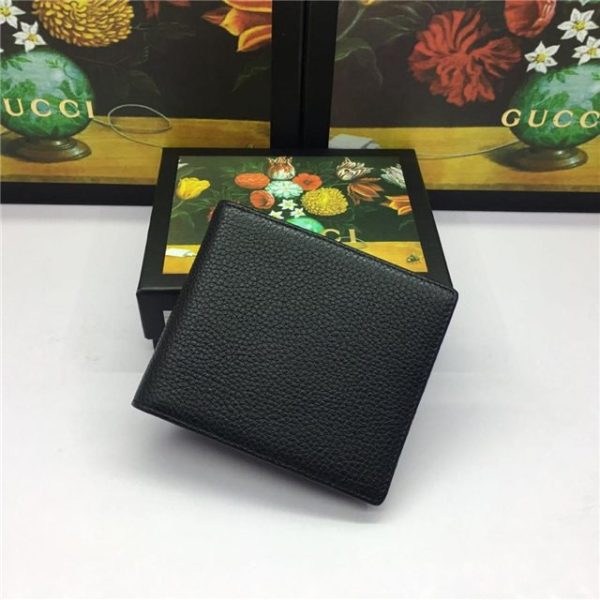 Gucci Print Leather Bi-Fold Wallet Black - Image 5