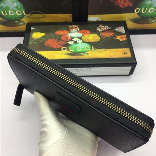 Gucci Leather Zip Around Replica Wallet With Web - Image 3