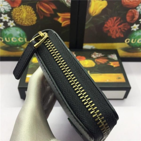 Gucci Leather Zip Around Replica Wallet With Web - Image 5