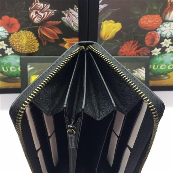 Gucci Leather Zip Around Replica Wallet With Web - Image 6