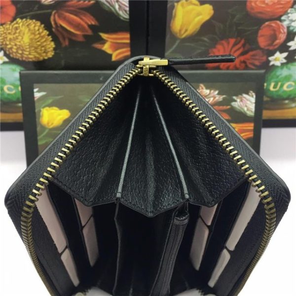 Gucci Leather Zip Around Replica Wallet With Web - Image 7