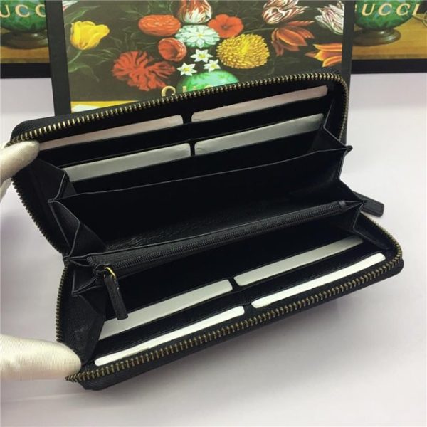 Gucci Leather Zip Around Replica Wallet With Web - Image 8