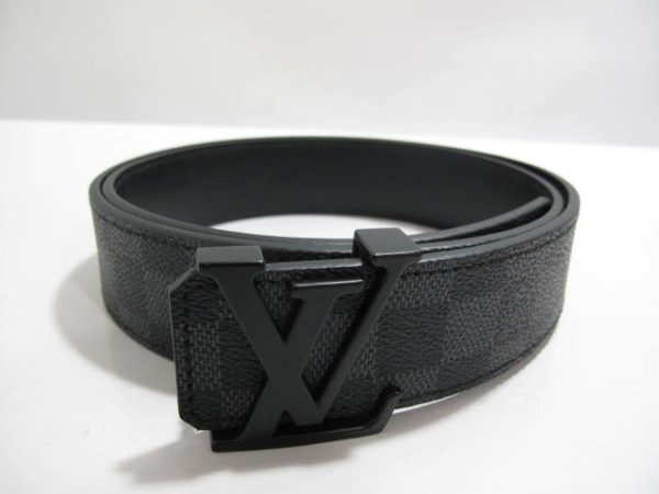 Louis Vuitton Initials Damier Graphite Belt