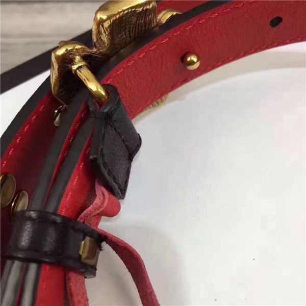 Gucci Studded Leather Belt with Metal Flower 20mm (Varied Colors) - Image 9