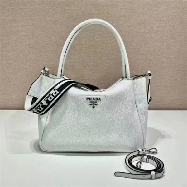 Prada Large Leather Handbag (Varied Colors) 1BC170 - Image 3