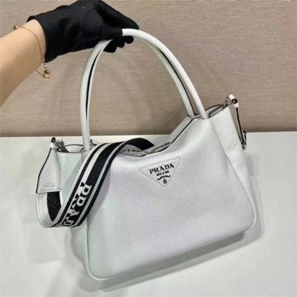 Prada Large Leather Handbag (Varied Colors) 1BC170 - Image 4