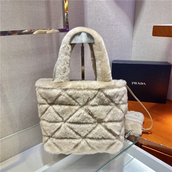 Prada Quilted Shearling Tote Bag (Varied Colors) 1BG378 - Image 42